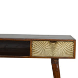Writing Desk with Carved Gold Sunrise Detail