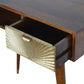 Writing Desk with Carved Gold Sunrise Detail