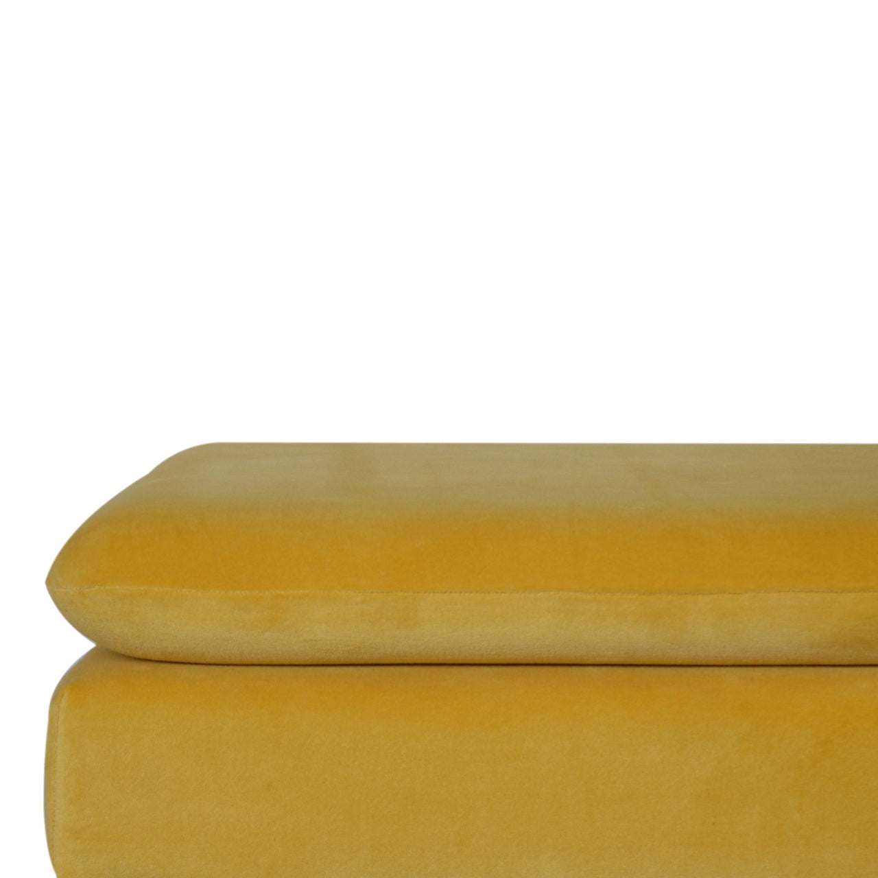 Chester Mustard Velvet Bench with Castor Legs