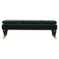Chester Green Velvet Bench with Castor Legs