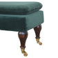 Chester Green Velvet Bench with Castor Legs