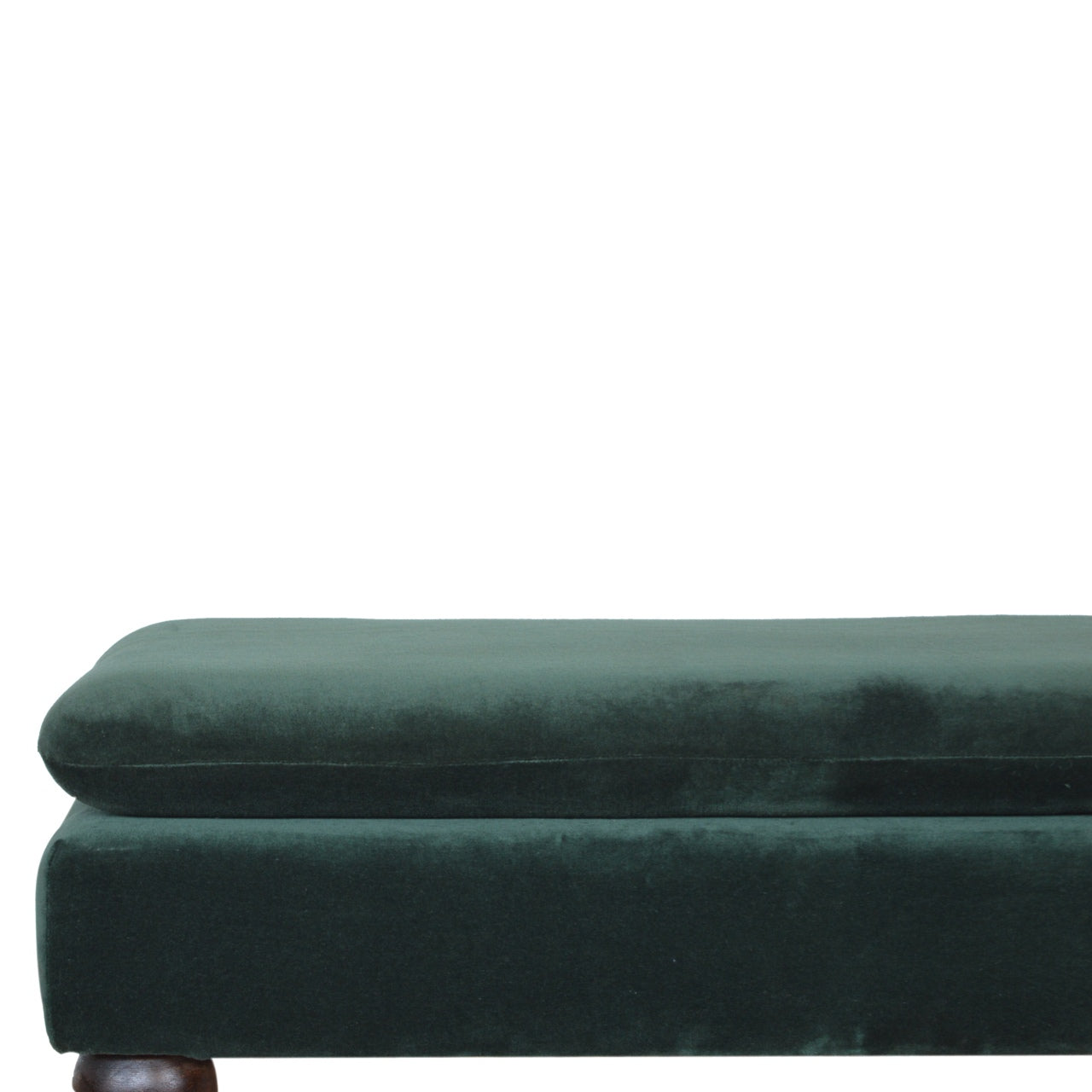 Chester Green Velvet Bench with Castor Legs