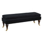 Chester Black Velvet Bench with Castor Legs