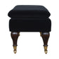 Chester Black Velvet Bench with Castor Legs