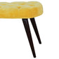 Nordic Mustard Velvet Deep Button Bench