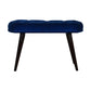 Nordic Royal Blue Velvet Deep Button Bench