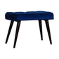 Nordic Royal Blue Velvet Deep Button Bench