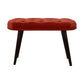 Nordic Brick Red Velvet Deep Button Bench