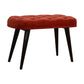 Nordic Brick Red Velvet Deep Button Bench