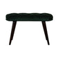 Nordic Emerald Velvet Deep Button Bench