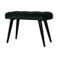 Nordic Emerald Velvet Deep Button Bench