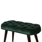 Nordic Emerald Velvet Deep Button Bench