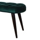 Nordic Emerald Velvet Deep Button Bench