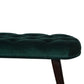 Nordic Emerald Velvet Deep Button Bench