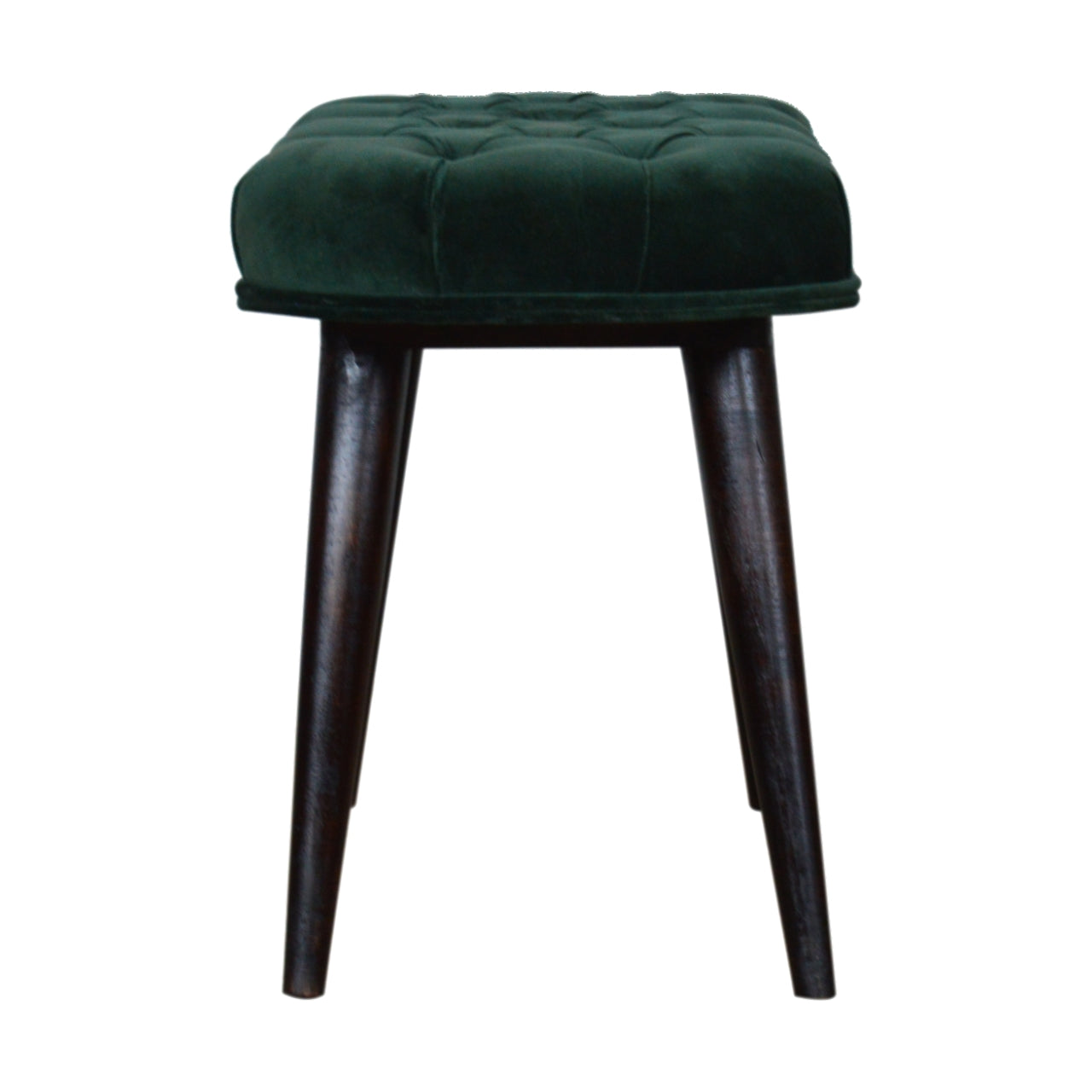 Nordic Emerald Velvet Deep Button Bench