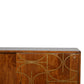 Chestnut Gold Inlay Abstract Sideboard