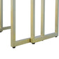 Set of 3 Solid Wood & Iron Gold Base Table