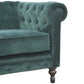 Chesterfield Emerald Green Velvet Loveseat