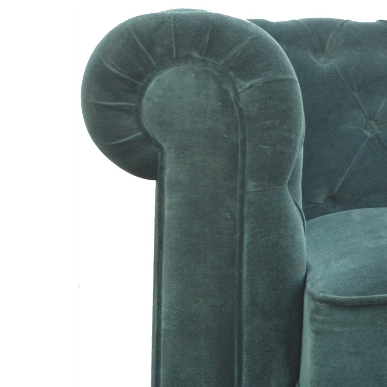 Chesterfield Emerald Green Velvet Loveseat