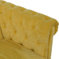 Chesterfield Mustard Velvet Loveseat