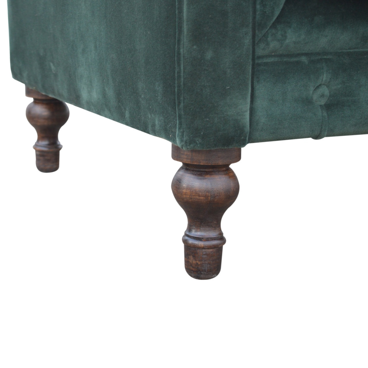 Chesterfield Emerald Green Velvet Loveseat