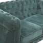 Chesterfield Emerald Green Velvet Loveseat