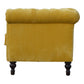 Chesterfield Mustard Velvet Loveseat
