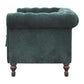 Chesterfield Emerald Green Velvet Loveseat