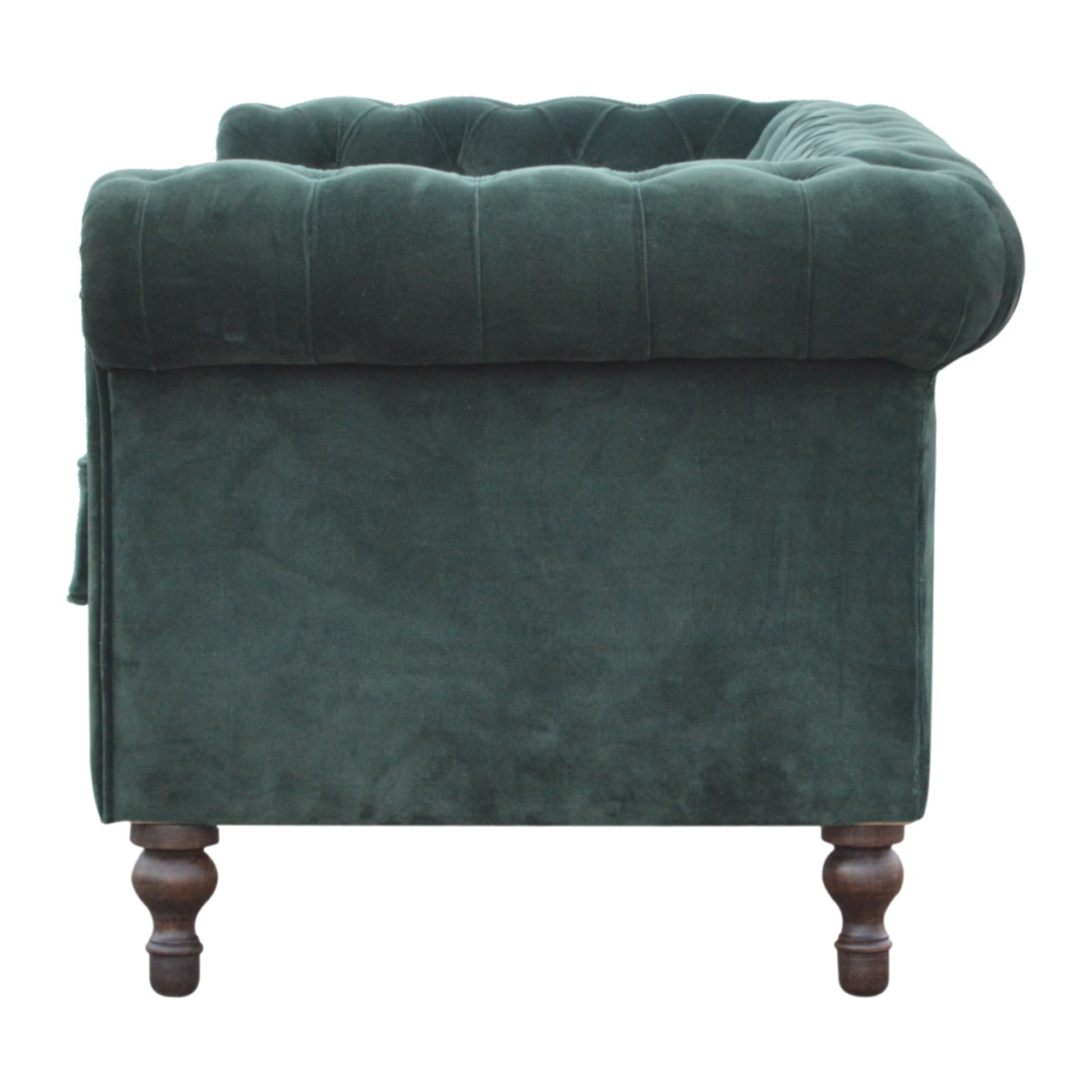 Chesterfield Emerald Green Velvet Loveseat