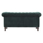 Chesterfield Emerald Green Velvet Loveseat
