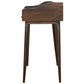 Gallery Back Nordic Walnut Writing Desk with 3 Drawers