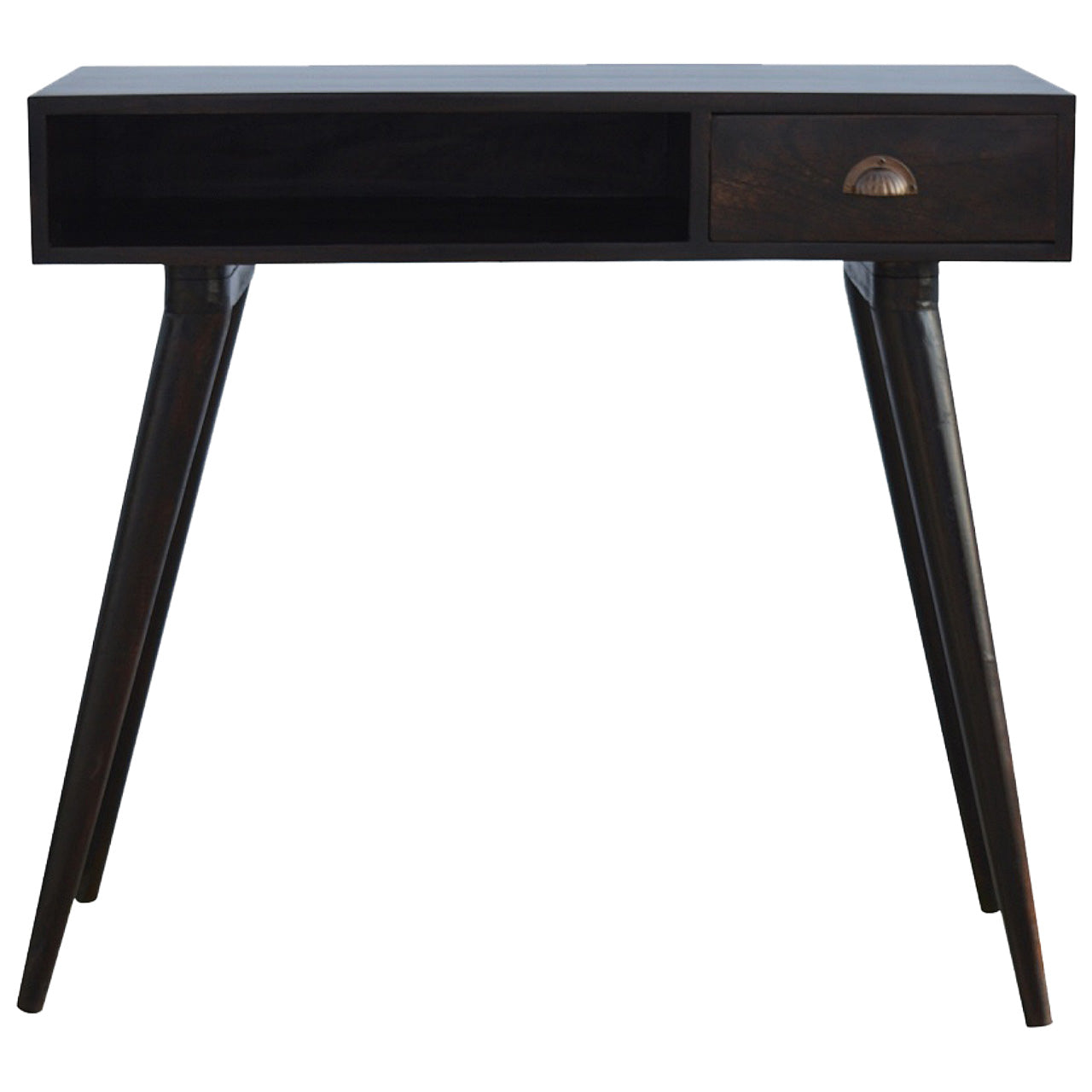 Nordic Walnut Writing Desk with 1 Drawer