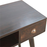 Nordic Walnut Writing Desk with 1 Drawer