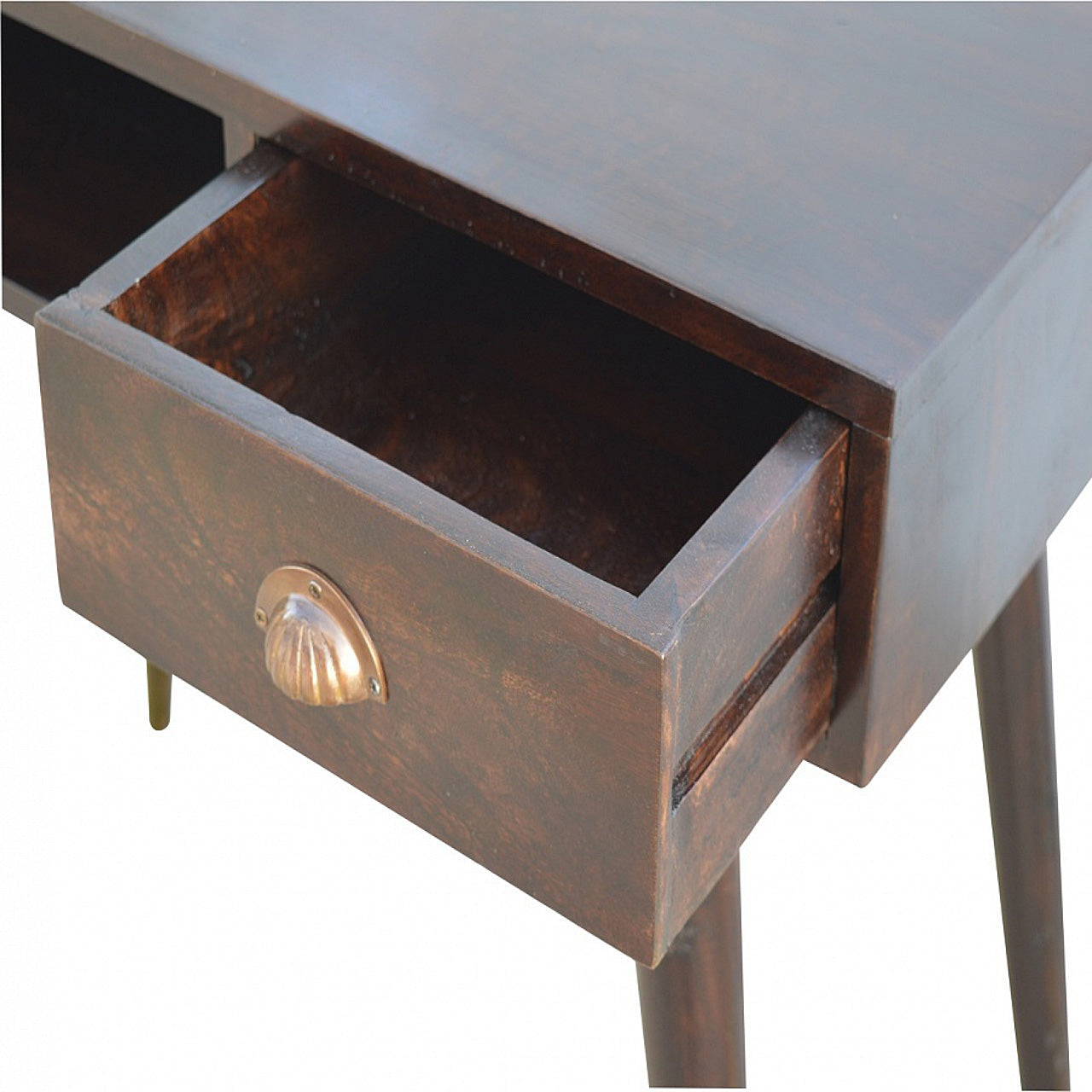 Nordic Walnut Writing Desk with 1 Drawer