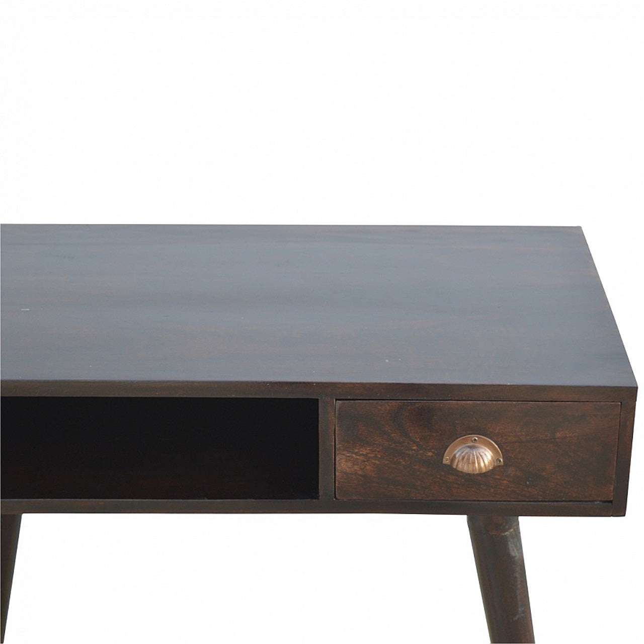 Nordic Walnut Writing Desk with 1 Drawer