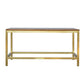 Rectangular Coffee Table with Gold Base