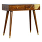 Gold Geometric Chestnut Console Table