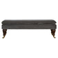 Chester Grey Velvet Bench with Castor Feet