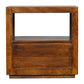 Chestnut Bedside with Gold Bar