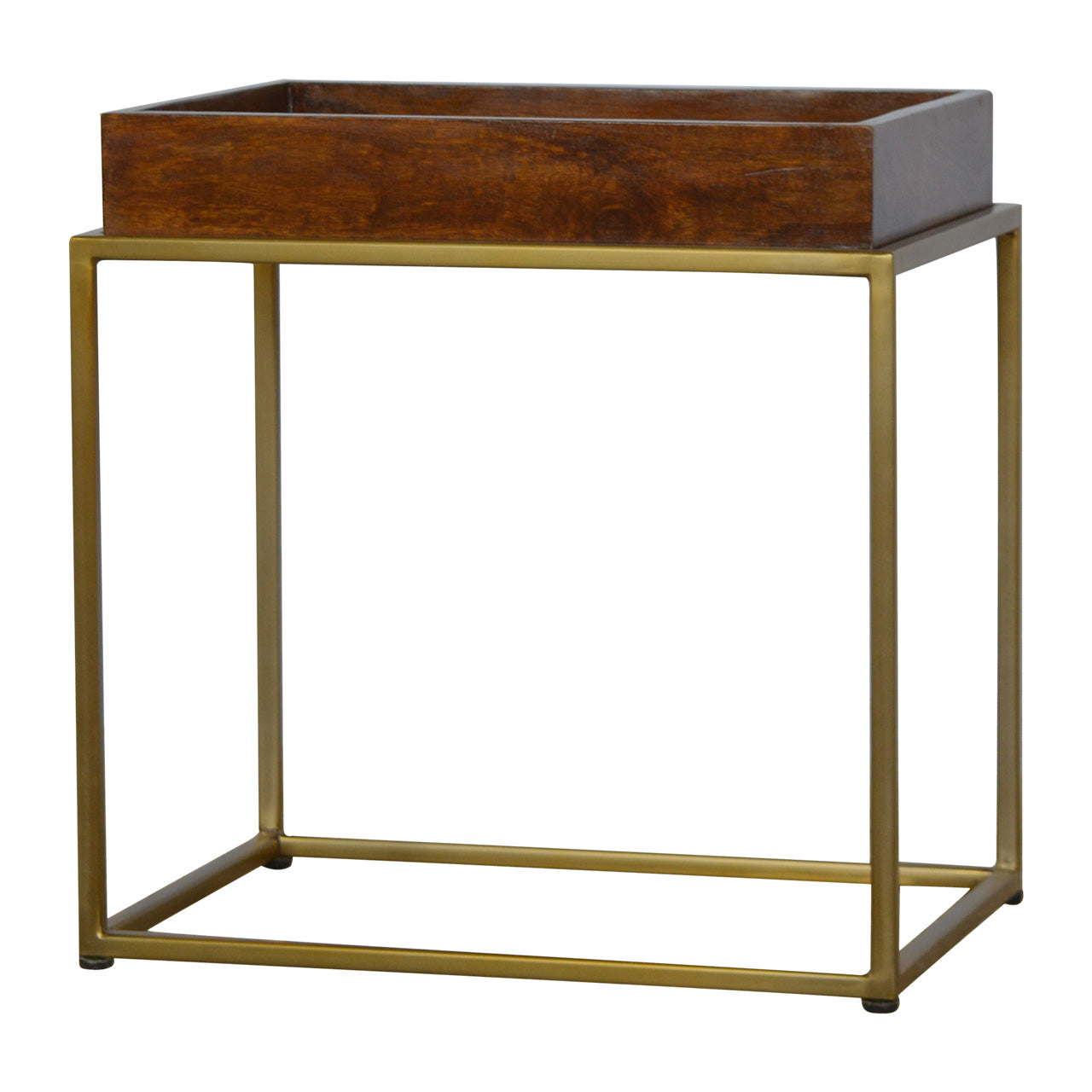 Butler Tray Table with Gold Base