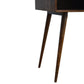 Chestnut Writing Desk with Carved Cube Details