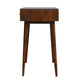 Chestnut Writing Desk with Carved Cube Details