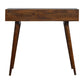 Chestnut Writing Desk with Carved Cube Details