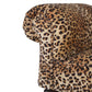 Classic Bench with Turned Feet in Leopard Print Velvet