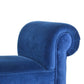 Classic Bench with Turned Feet in Royal Blue Velvet