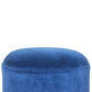 Nordic Round Royal Blue Velvet Footstool