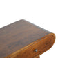 Curved Edge Chestnut Console Table