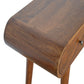 Curved Edge Chestnut Console Table