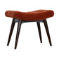 Nordic Brick Red Cotton Velvet Curved Bench