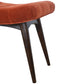 Nordic Brick Red Cotton Velvet Curved Bench